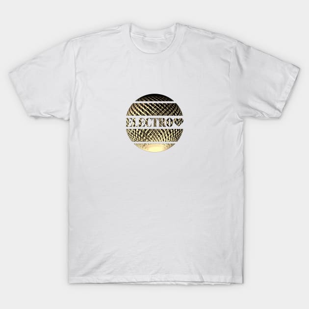 Electro in Gold - Electronic music T-Shirt by Bailamor